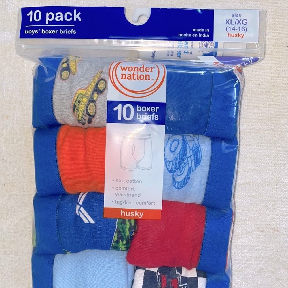 Boys’ boxer briefs XL (14-16) Husky